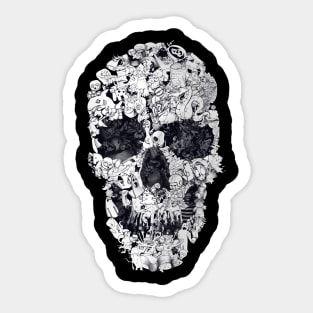 Doodle Skull Sticker